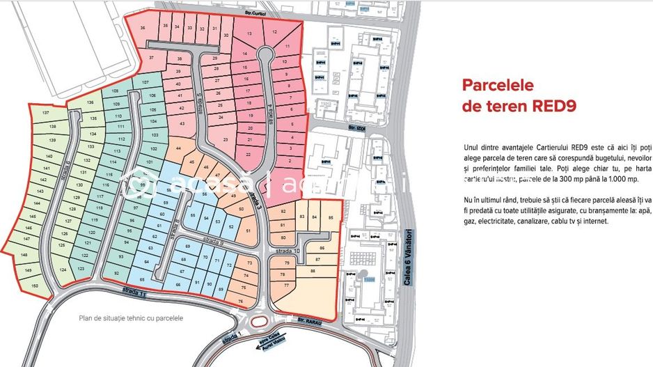 Teren pentru construcție de case, în ARED CITY. - Poză 3