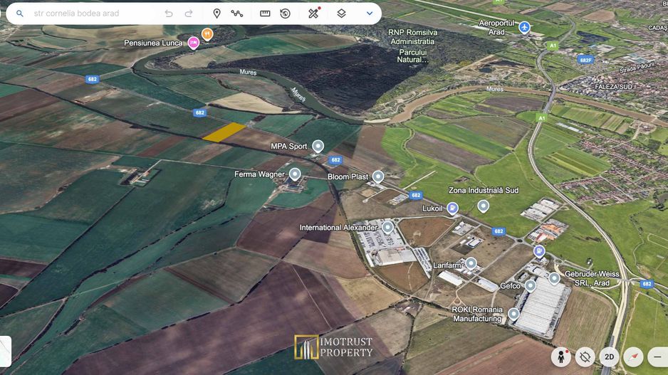 Teren 21.000 mp – Arad, Zona Industrială Sud – Acces A1 - Poză 2