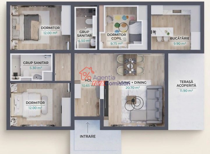 Casa la sol, 85mp, Miroslava-Voinesti, 155000euro - Poză 8