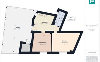 Casă la cheie cu 2 camere și curte - Poză 9