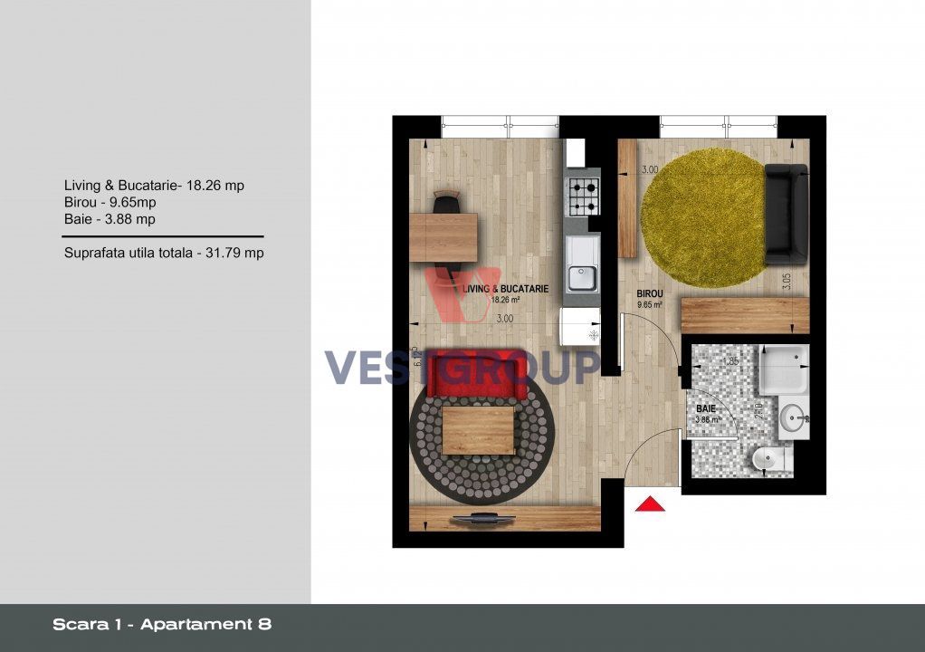 Apartamente 2 camere Weiner 12 Residence Militari Direct Dezvoltator - Poză 14