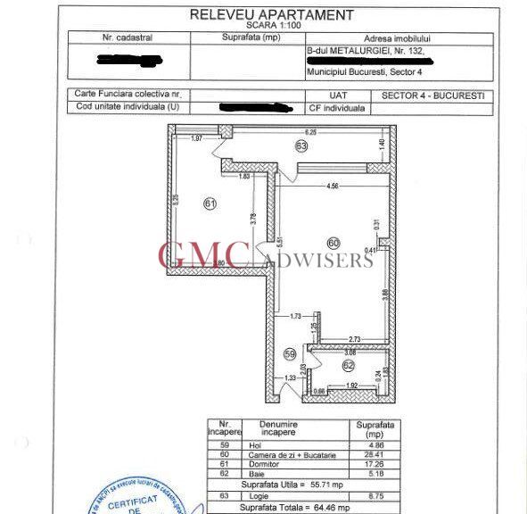 Apartament cu 2 camere 64 mp METALURGIEI - Poză 8