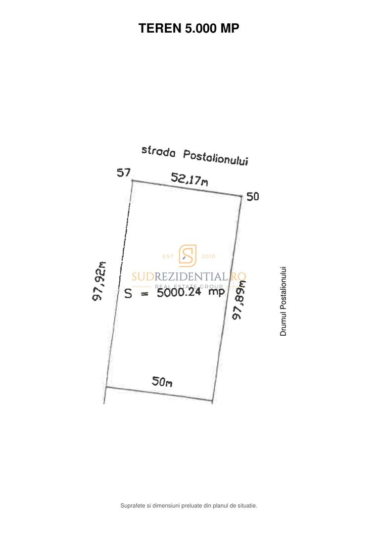 Teren 5.000 mp pe colt | Postalionului – Metalurgiei - Schiță 6