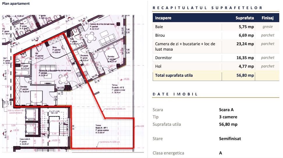 Apartament nou cu 2 camere | 56,8 mp | Ansamblu rezidențial Sopor - Poză 4
