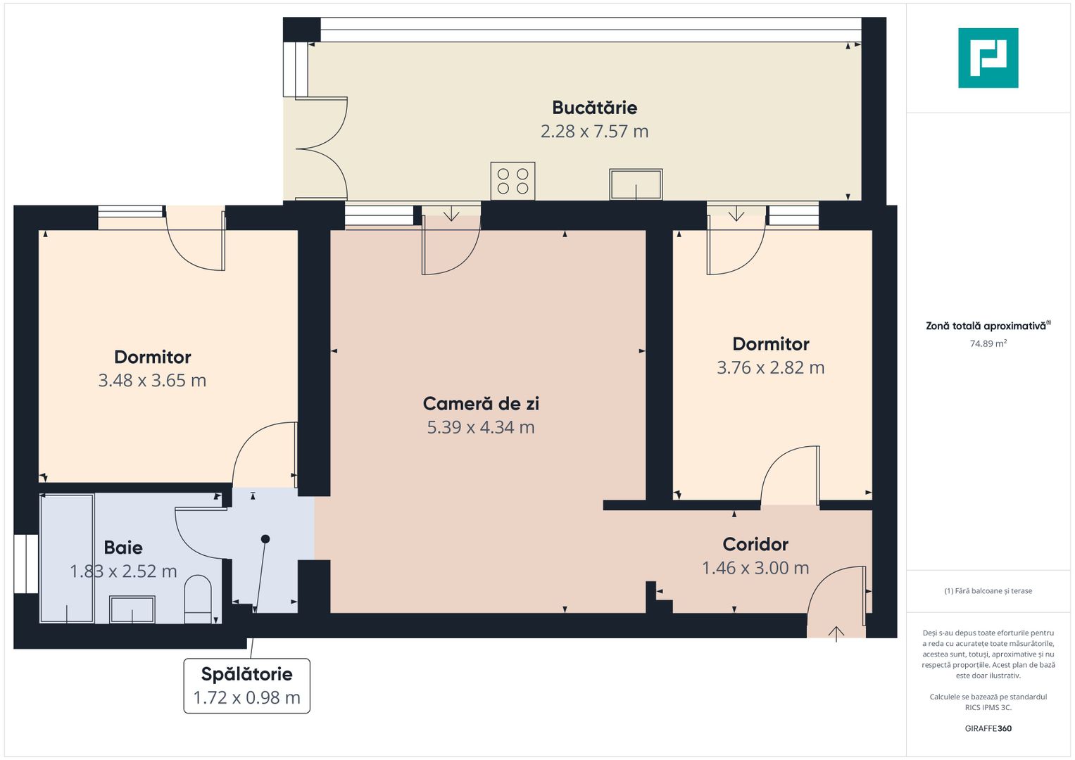 Apartament modern cu 3 camere și curte privată generoasă – Dumbrăvița - Poză 3