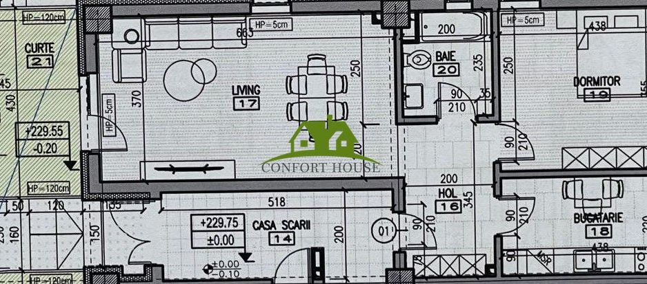 Apartament 2 camere, bloc nou, P+3, Ap.01, Parter, Bl.4 - CP2457326 - Poză 5