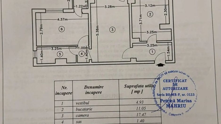 Apartament 2 camere superb | Panduri | bloc 1990 - Schiță 10