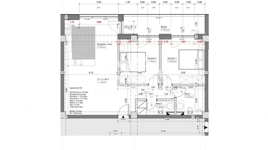 Apartament Sibiu central 3 camere, 2bai, lift garaj NOU - Poză 6