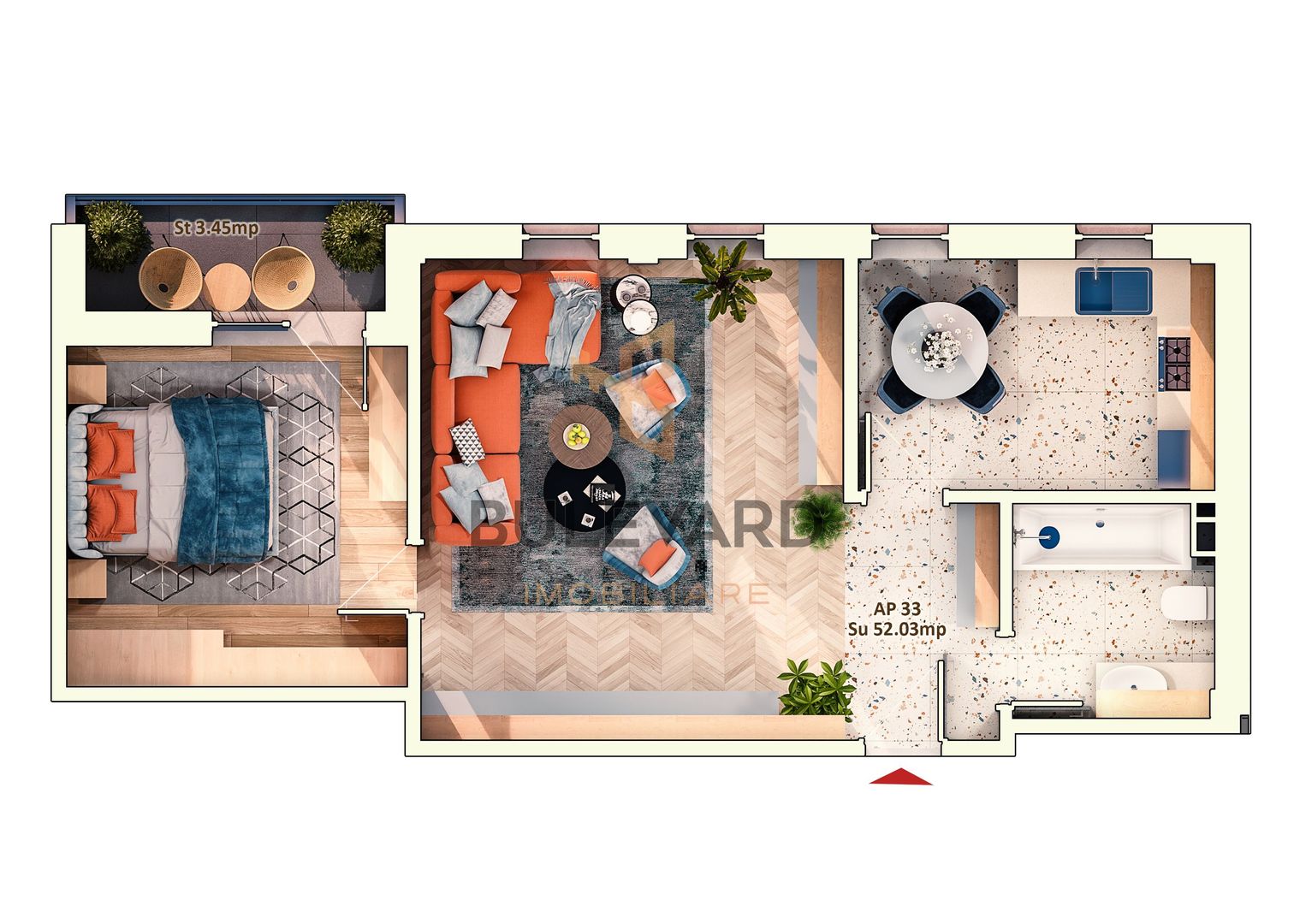 Apartament cu 2 camere decomandate, zona Piata Marasti! - Poză 5