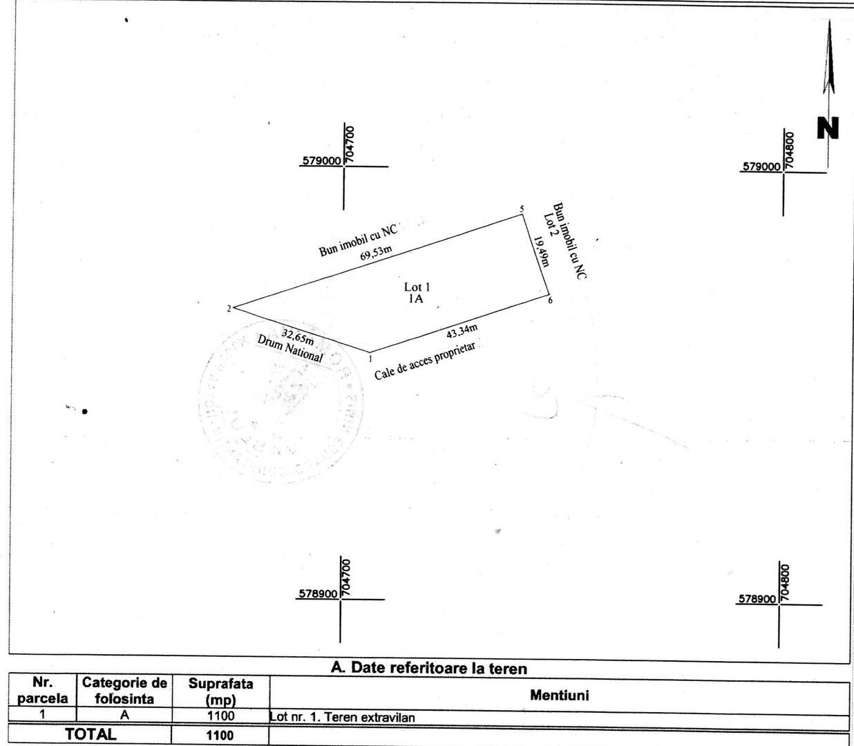 Teren pentru investitie, 1100 mp, zona Ciusmeaua Moldovencei; - Poză 2