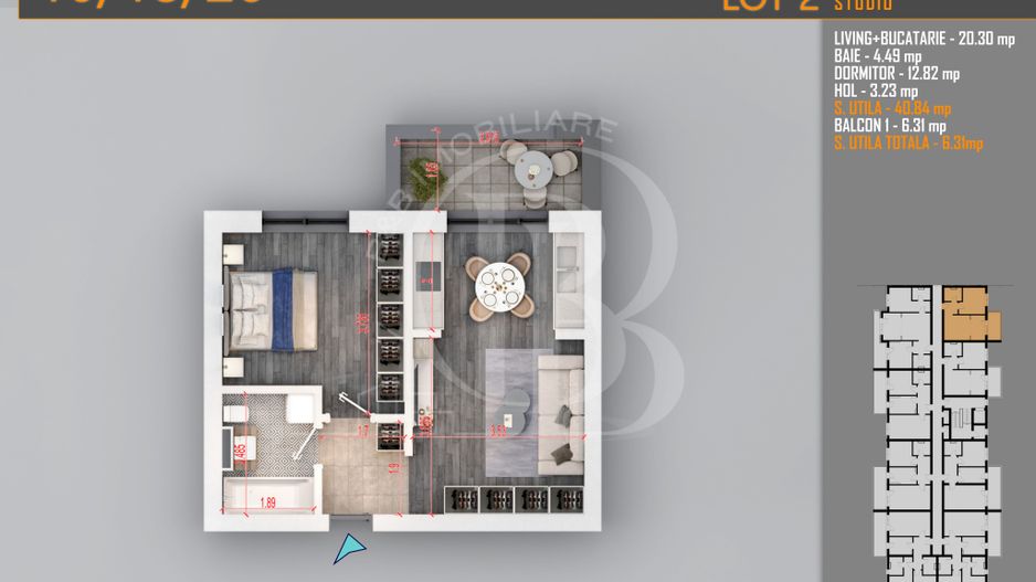 Promo-Ideal Investitie-2 camere-Theodor Pallady Metrou Teclu - Schiță 2