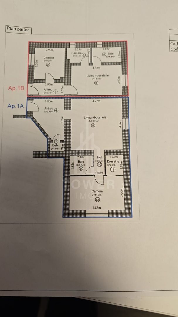 Apartament 2 camere la casa | Zona Piata Cibin | 57 mp utili - Poză 12