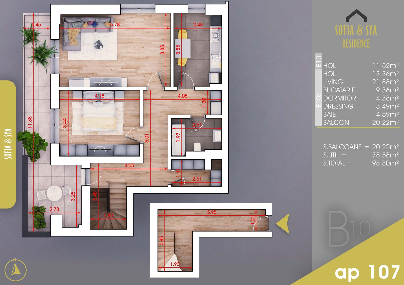 DUPLEX 2CAM.(78.5 MP UTILI)+LOC DE PARCARE INCLUS. BLOC FINALIZAT! - Poză 1