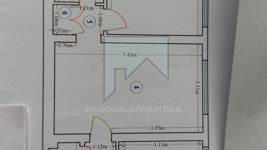 Vanzare apartament de 2 camere Pajura - Schiță 11