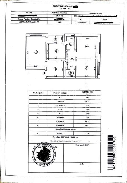 Apartament 3 camere, 65 mp – Vasile Aaron - Poză 8