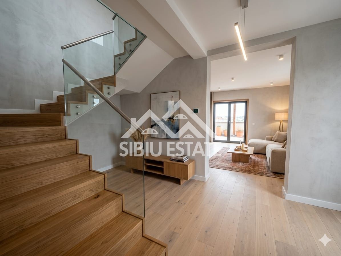 Casa 4 camere, 2 bai, curte si terasa Sibiu Calea Cisnadiei - Poză 3