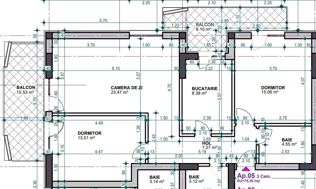 3 decomandat-bloc boutique parcare bonus Metrou Nicolae Teclu - Schiță 12