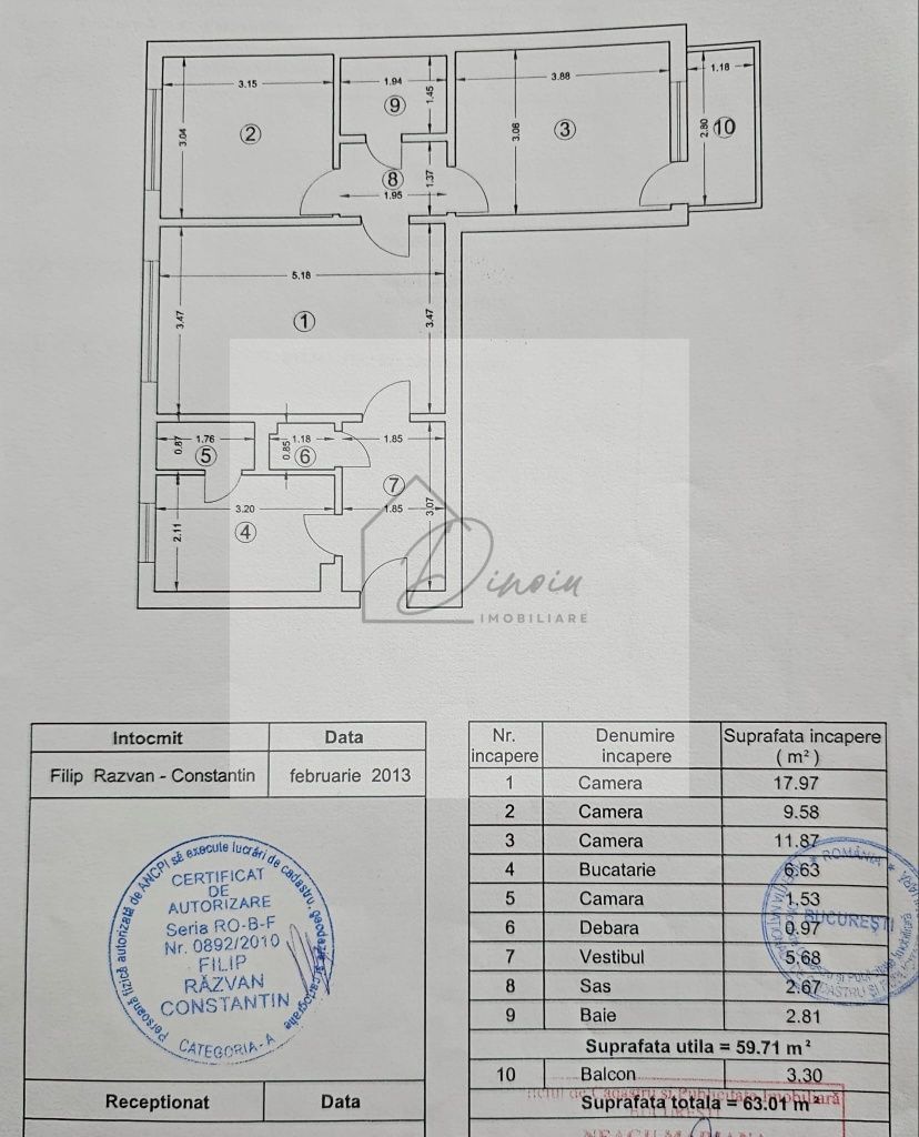 Apartament 3 camere de vanzare Titan I centrala gaz I etaj 1/4 - Poză 2