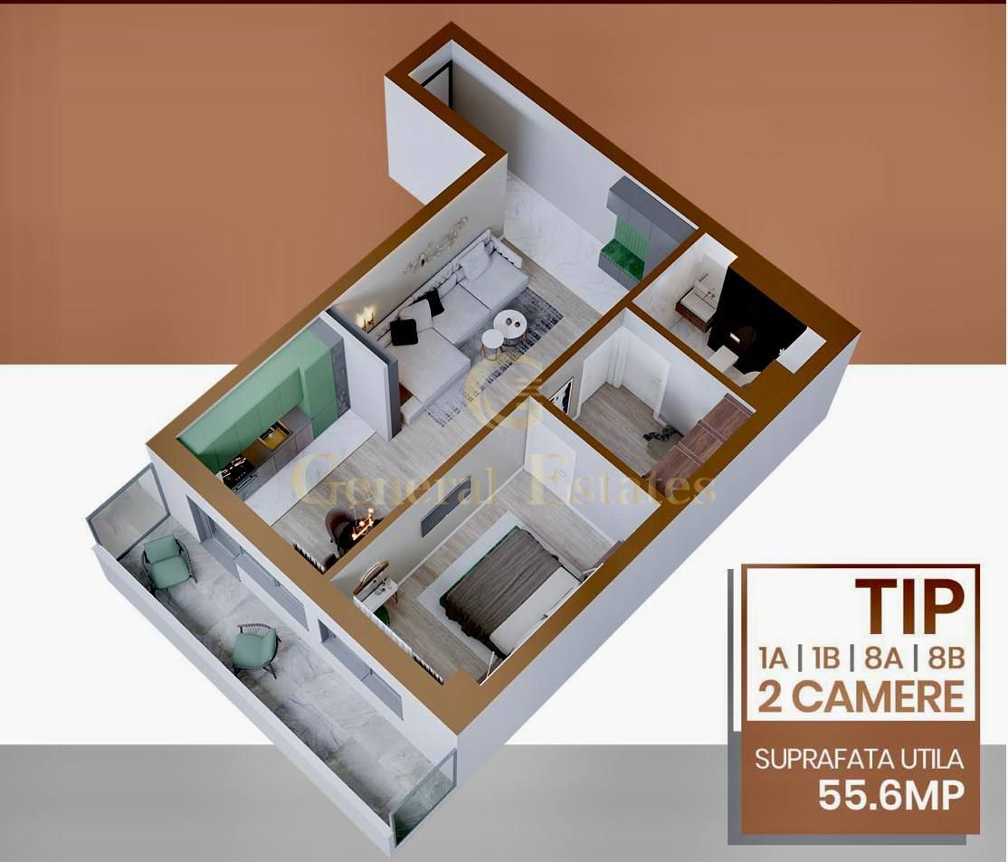 Vânzare apartament cu 2 camere în Complexul Rezidențial Copou Garden - Poză 4