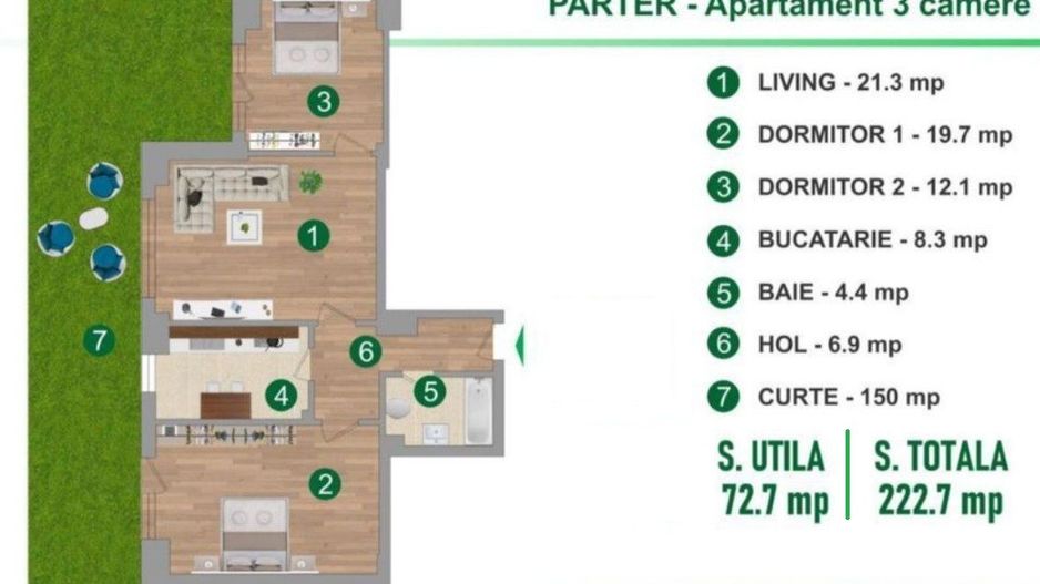 Apartamente 3 camere | Curte | Imobil nou | Colentina - Andronache - Poză 7