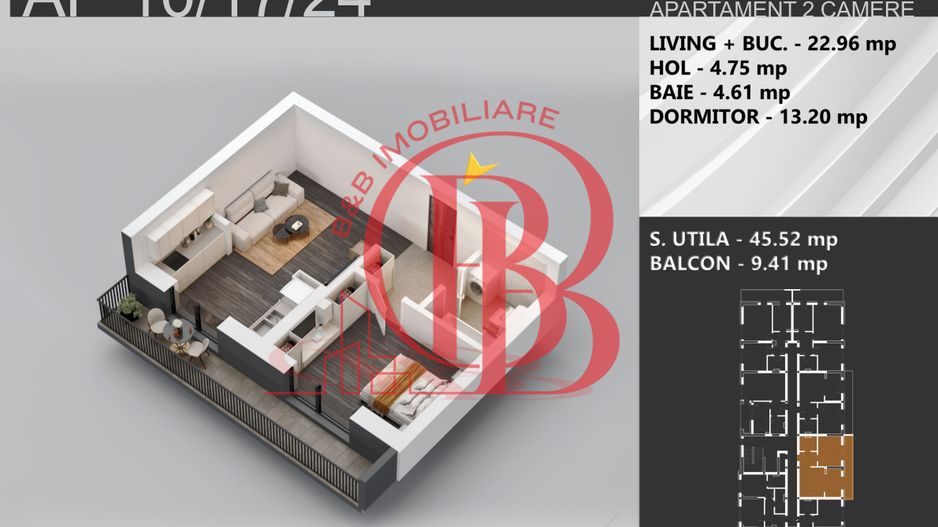 Oferta Lansare 2 camere bloc boutique  parcul Teilor - Schiță 2