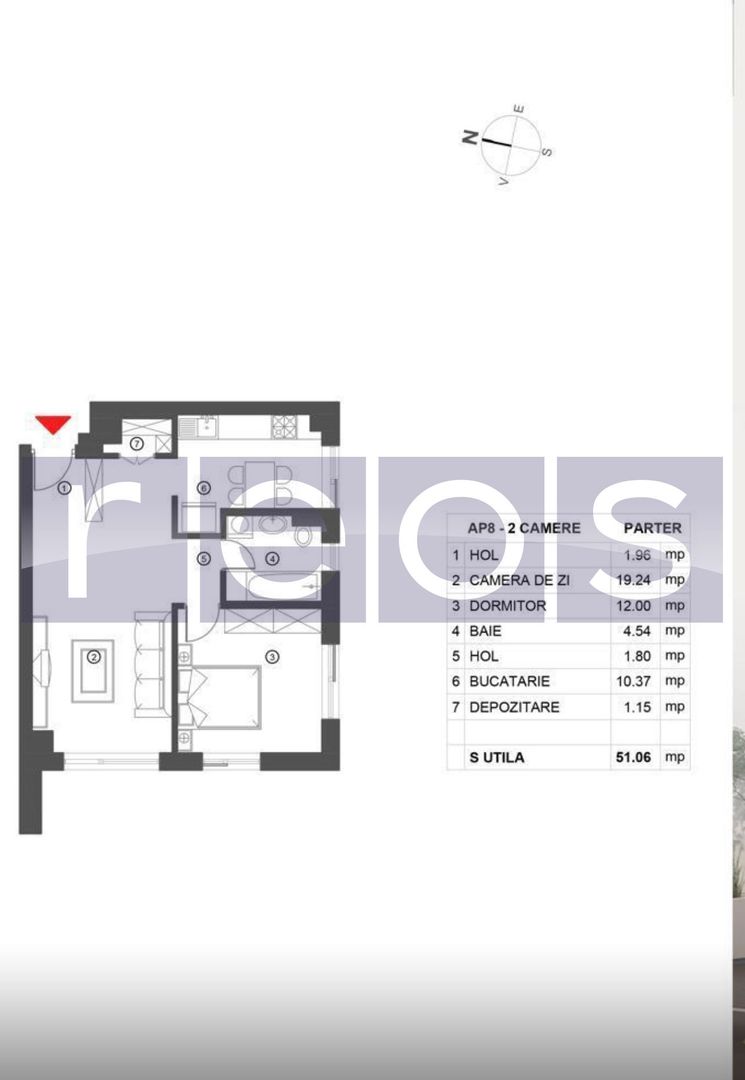 VANZARE 2 CAMERE 62MP | SOS NORDULUI | BLOC NOU 2024 | LOC PARCARE | - Poză 10