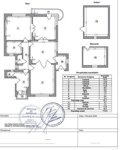 Apartament rar in vilă interbelică | pivniță și mansardă | acces separat - Schiță 10