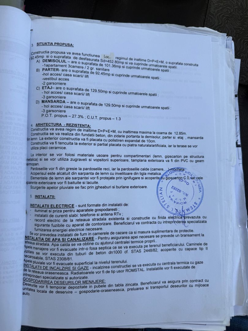 Teren 338mp, cu proiect bloc garsoniere D+P+E+M - Sinaia - Poză 12