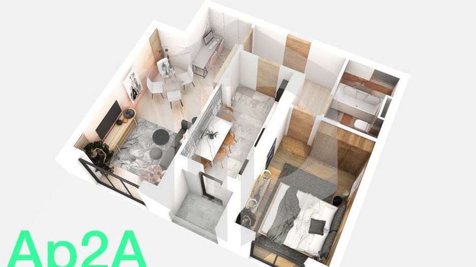 La Cheie - Doamna Stanca - Apartament 2 camere + Curte 50mp - Poză 2