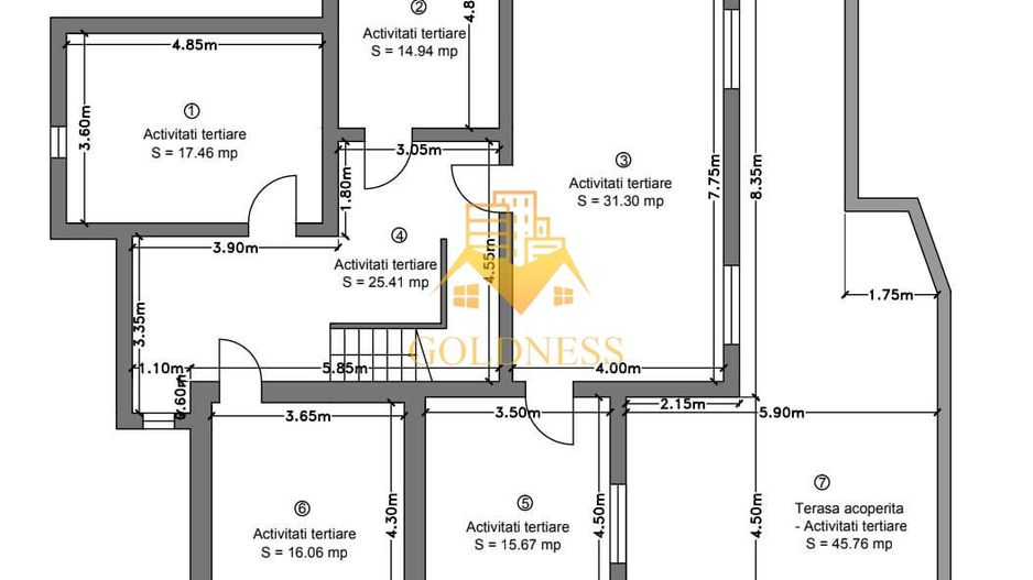 Casa cu teren 2000 m si front 35 ml in Buna Ziua, zona Grand Hotel It. - Poză 4