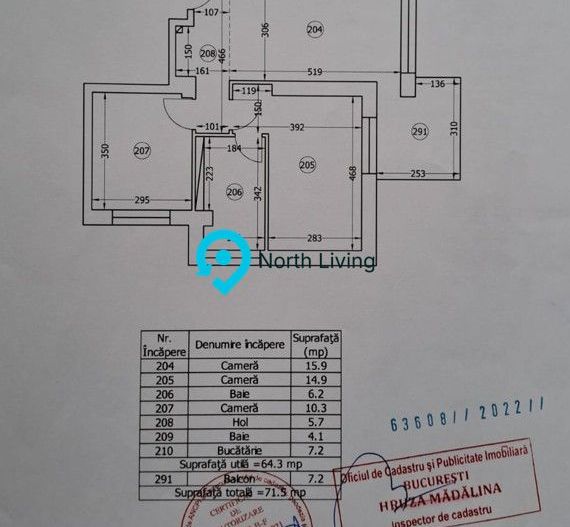 Apartament  3 camere, 75 mp, Onix Park North – Pipera,  LOC PARCARE - Poză 24