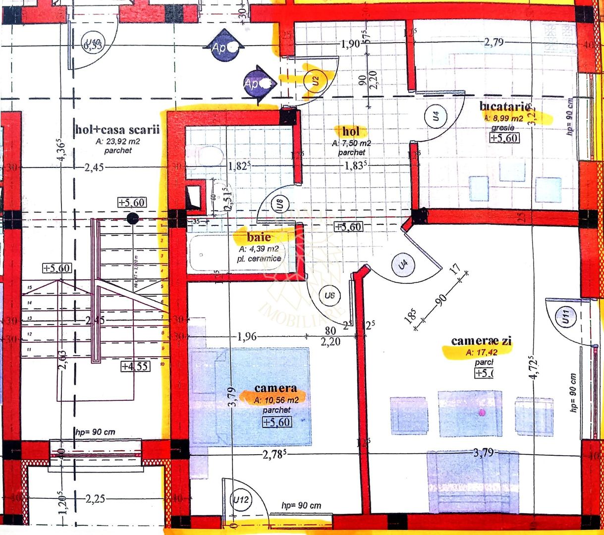 Apartament 2 camere-49 mp+2 balcoane-etaj 4 sau 5- Zona Pompieri - Poză 6