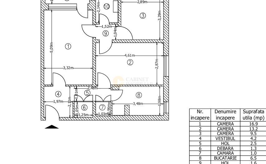 3 Camere - 63MP | Adapost Antiaerian | Metrou Grivita - 10 minute - Schiță 16