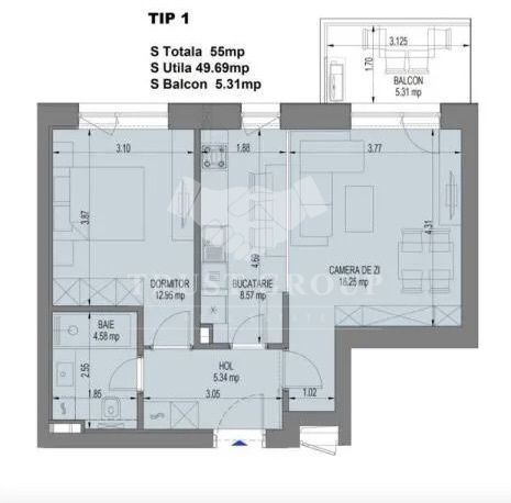 Apartament 2 camere | Nusco City | Faza 2 - Poză 9