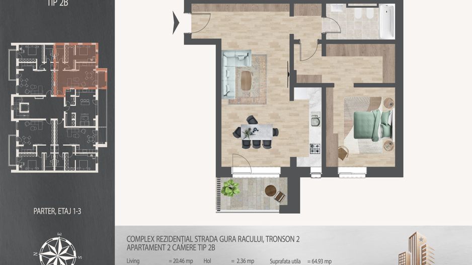 Apartament 2 camere I Larss Residence Th. Pallady I Vanzare - Poză 5