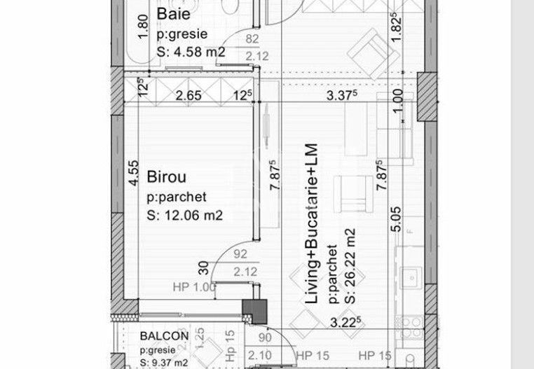 Studio spatios 42,67 mp + balcon 9 mp, Etaj 2 | Parcare subterană - Poză 5