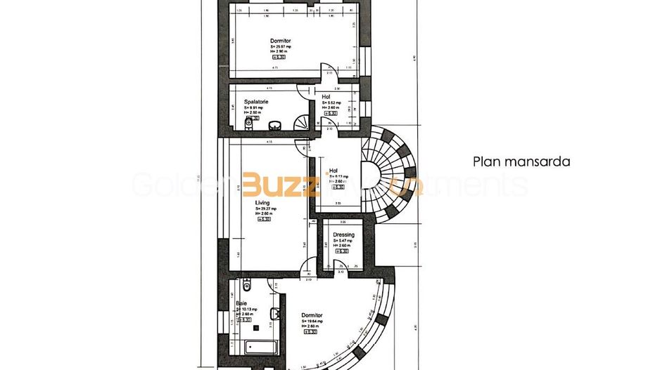Vila superba - 9 camere - 950 mp teren - Baneasa-Liceul Francez - Schiță 25