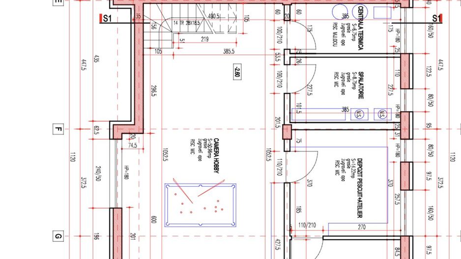 Vila Individuala S+P+1+M cu Teren 1000mp langa Padure - Balotesti - Schiță 46