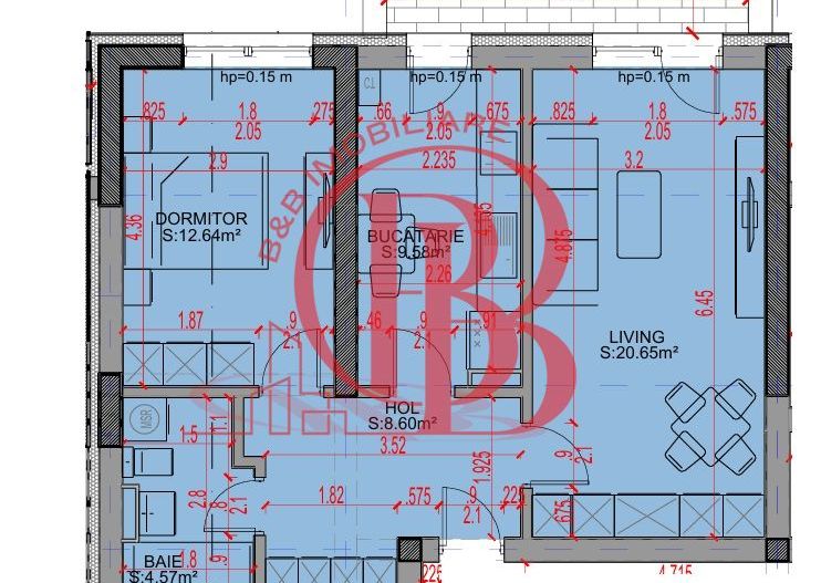 Apartament 2 camere Promo Loc Parcare Theodor Pallady - Schiță 2