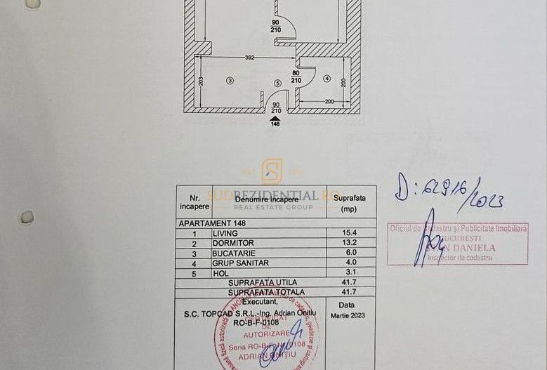 Apartement cu 2 camere, rate la dezvoltator (rata 600€/luna) - Vitan - Schiță 7