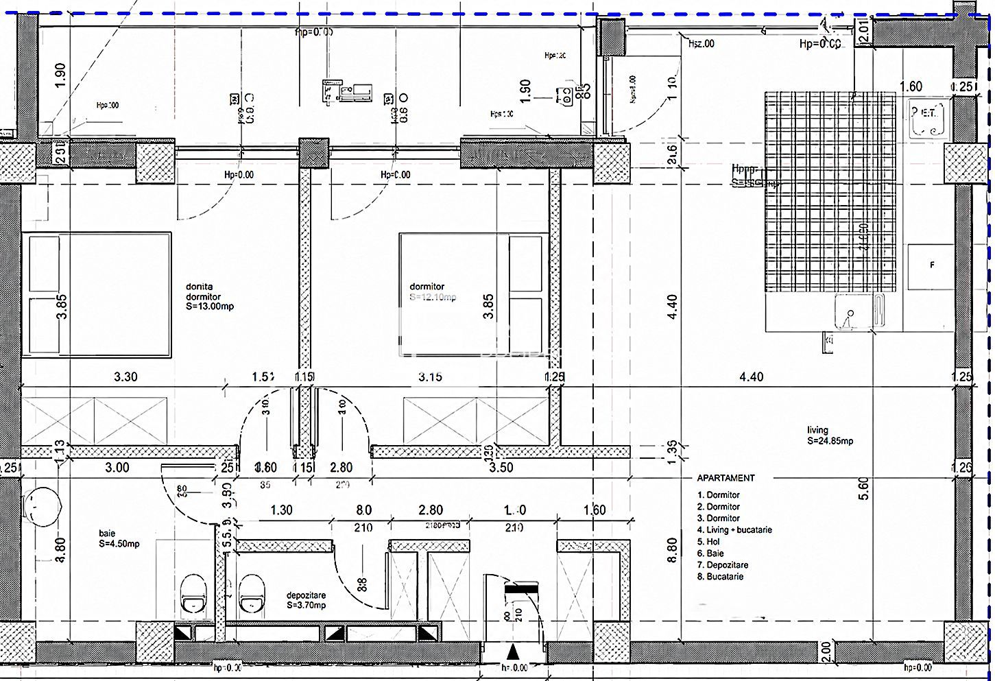 Apartament premium 3 cam, boxa, garaj-intabulat- Sibiu zona Alba Iulia - Schiță 15