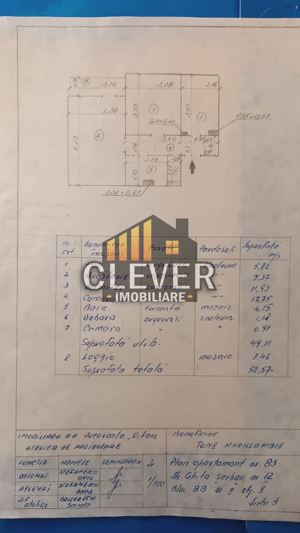 Apartament 2 camere  Titan Nicolae Grigorescu - Schiță 12