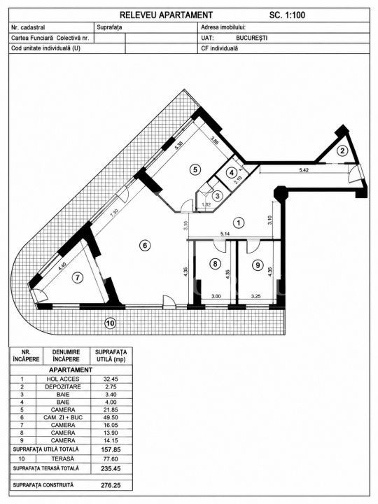 Apartament 5 camere Soseaua Nordului | Terasa 78mp | Loc de parcare - Schiță 25