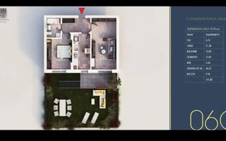 Apartament 2 cam , curte 66 mp, incalzire in pardoseala - Poză 1