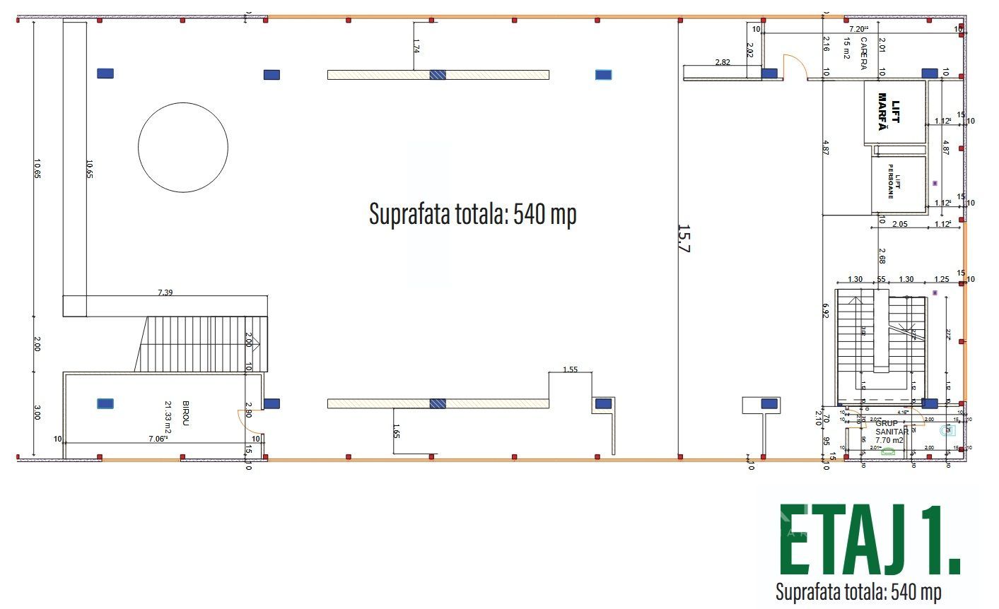 Cladire comerciala reprezentativa de inchiriat Calea Bucuresti Brasov - Schiță 46