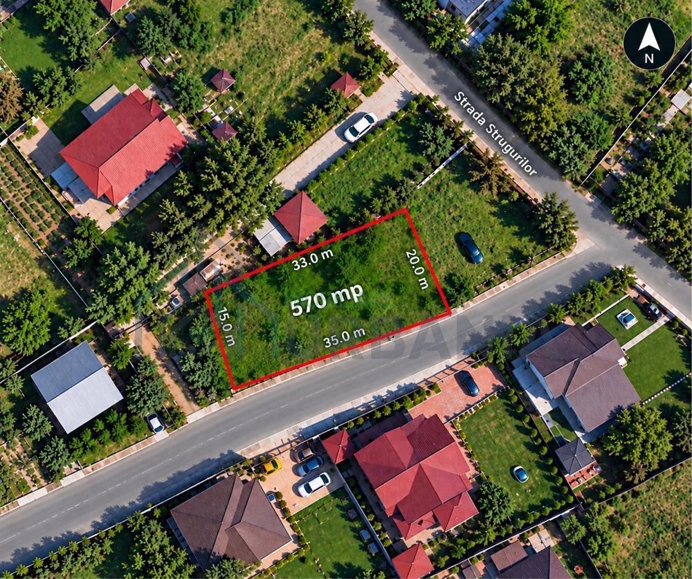 Vânzare Teren Intravilan 640 mp, Strada Strugurilor, Autorizație Casă P+E - Poză 1