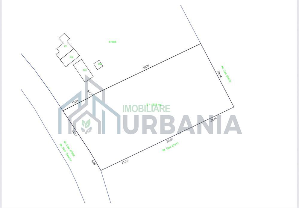 Teren intravilan de vânzare în Golaiesti, județul Iași – 1934 mp - Poză 1