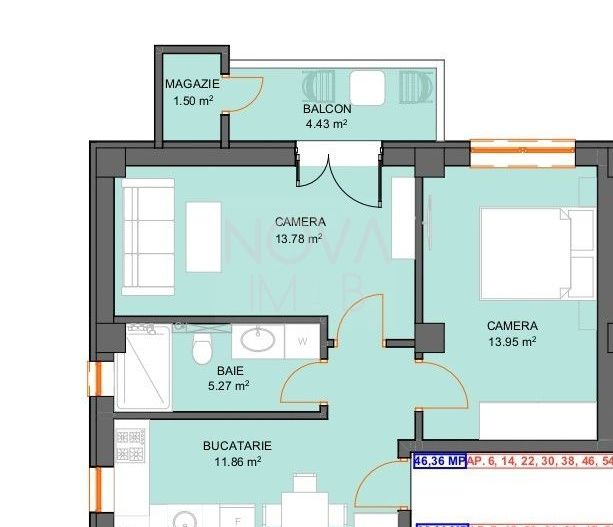 Apartament - 2 camere - Str. Doamna Stanca - Poză 4