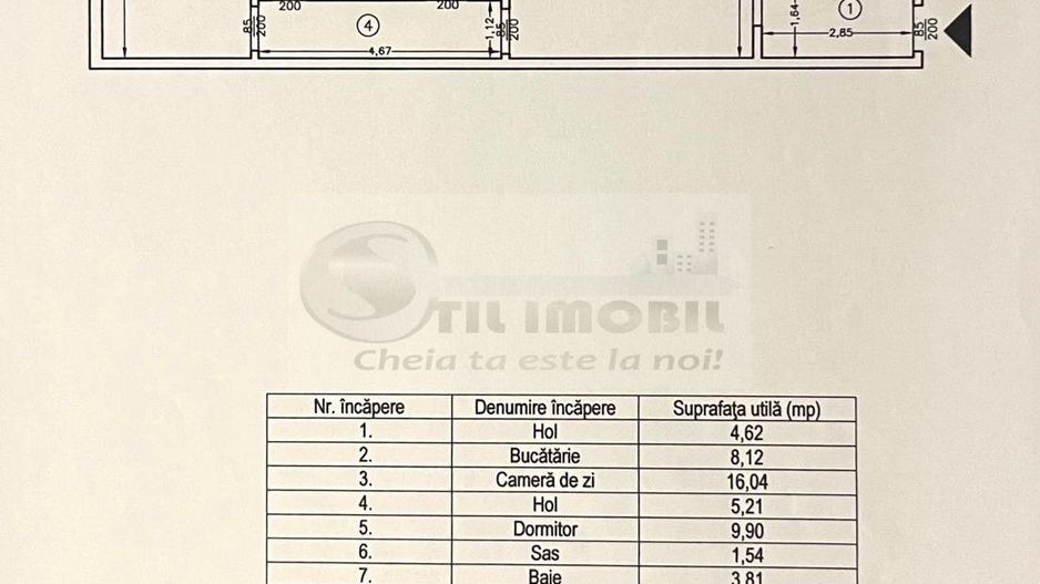 Ap 3 cam, Tătărași , 67 mp, renovat,  etaj 2/4 – 125.000 € - Poză 12