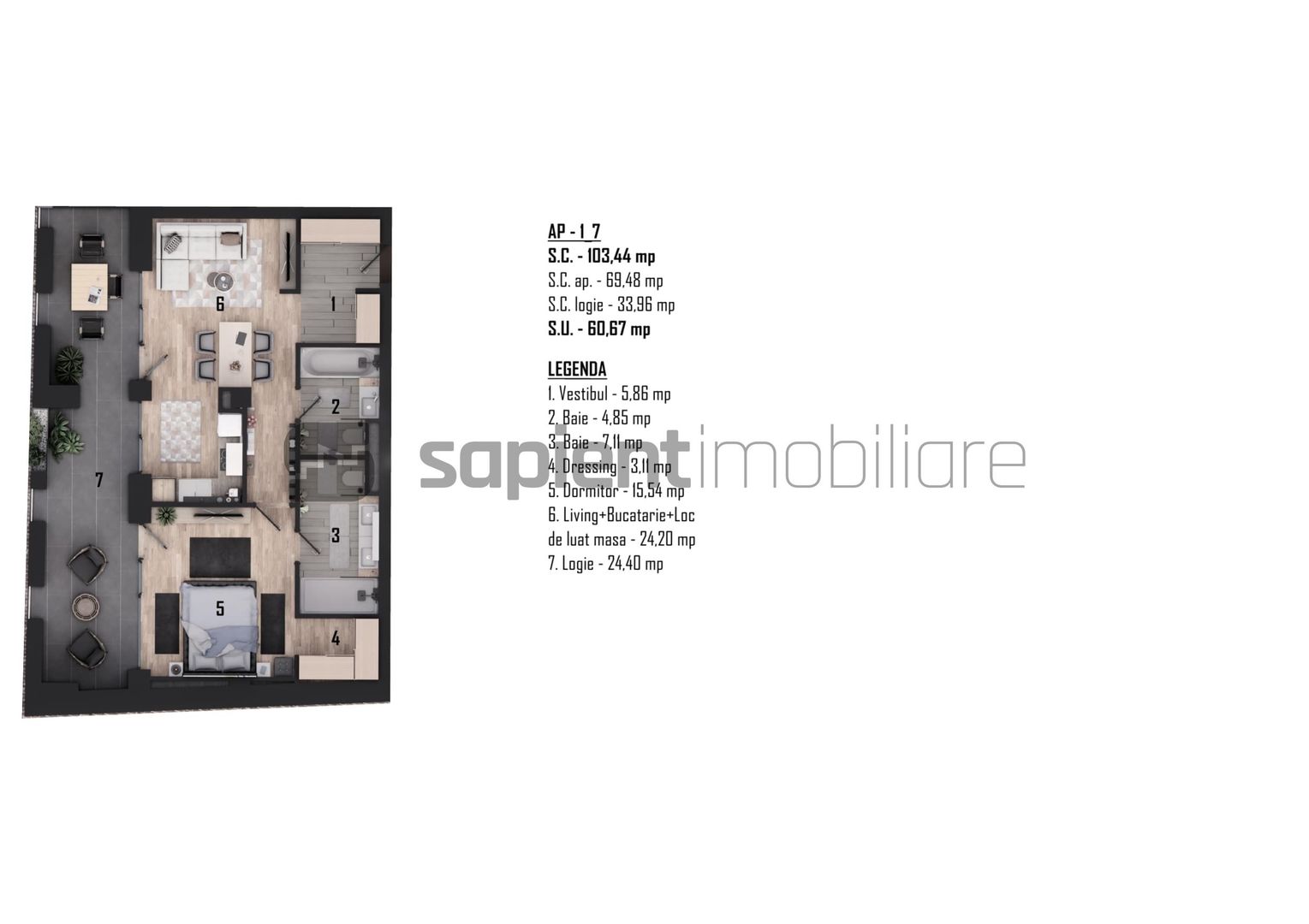 De vânzare apartament 2 camere, ultracentral, semifinisat - Poză 3